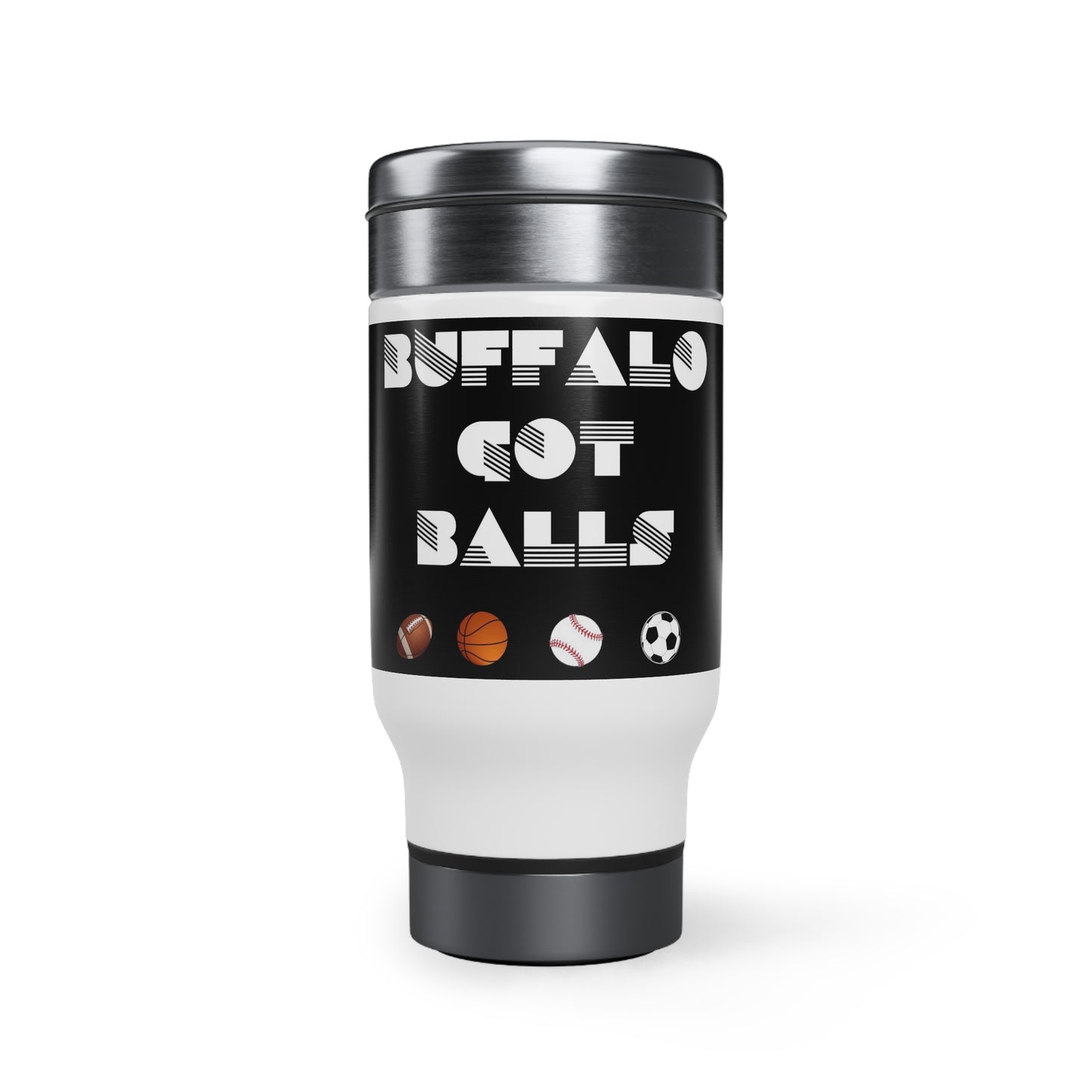 Stainless Steel Travel Mug with Handle, 14oz