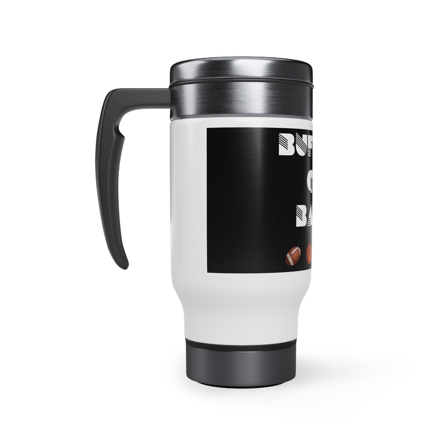 Stainless Steel Travel Mug with Handle, 14oz
