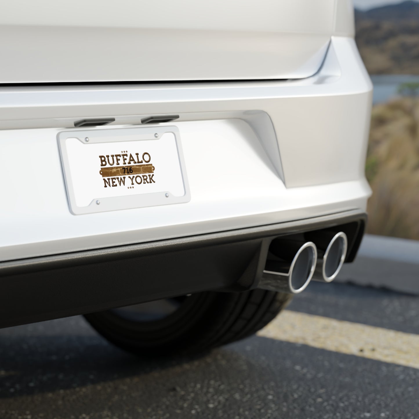WHITE BUFFALO NEW YORK 716 LICENSE PLATE