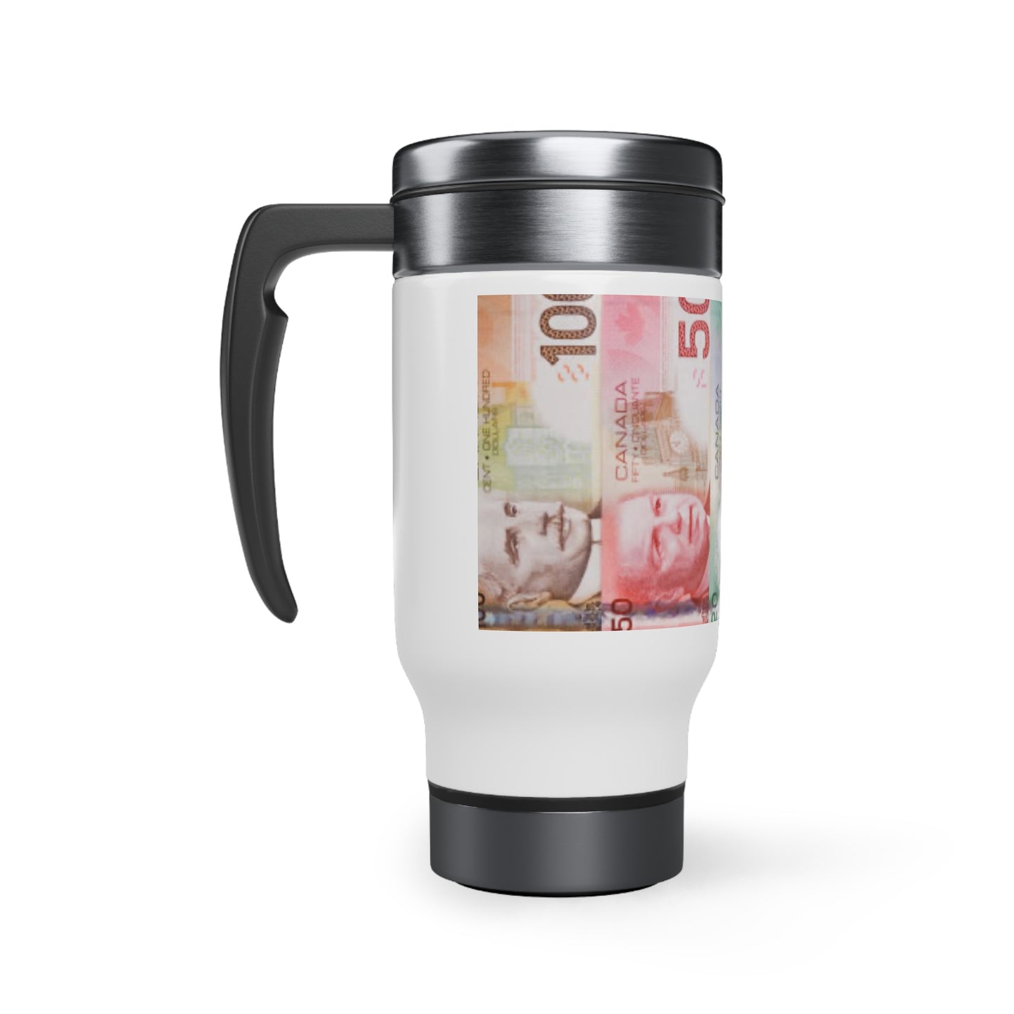 Stainless Steel Travel Mug with Handle, 14oz