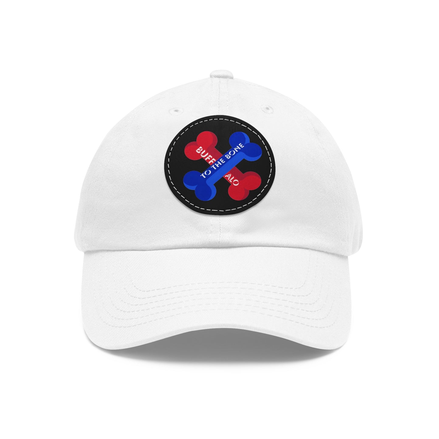 Dad Hat with Leather Patch (Round)