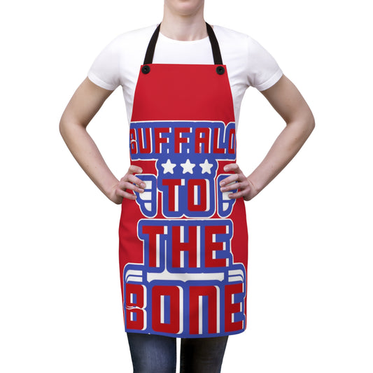 RED COLORED BUFFALO TO THE BONE GIFT APRON