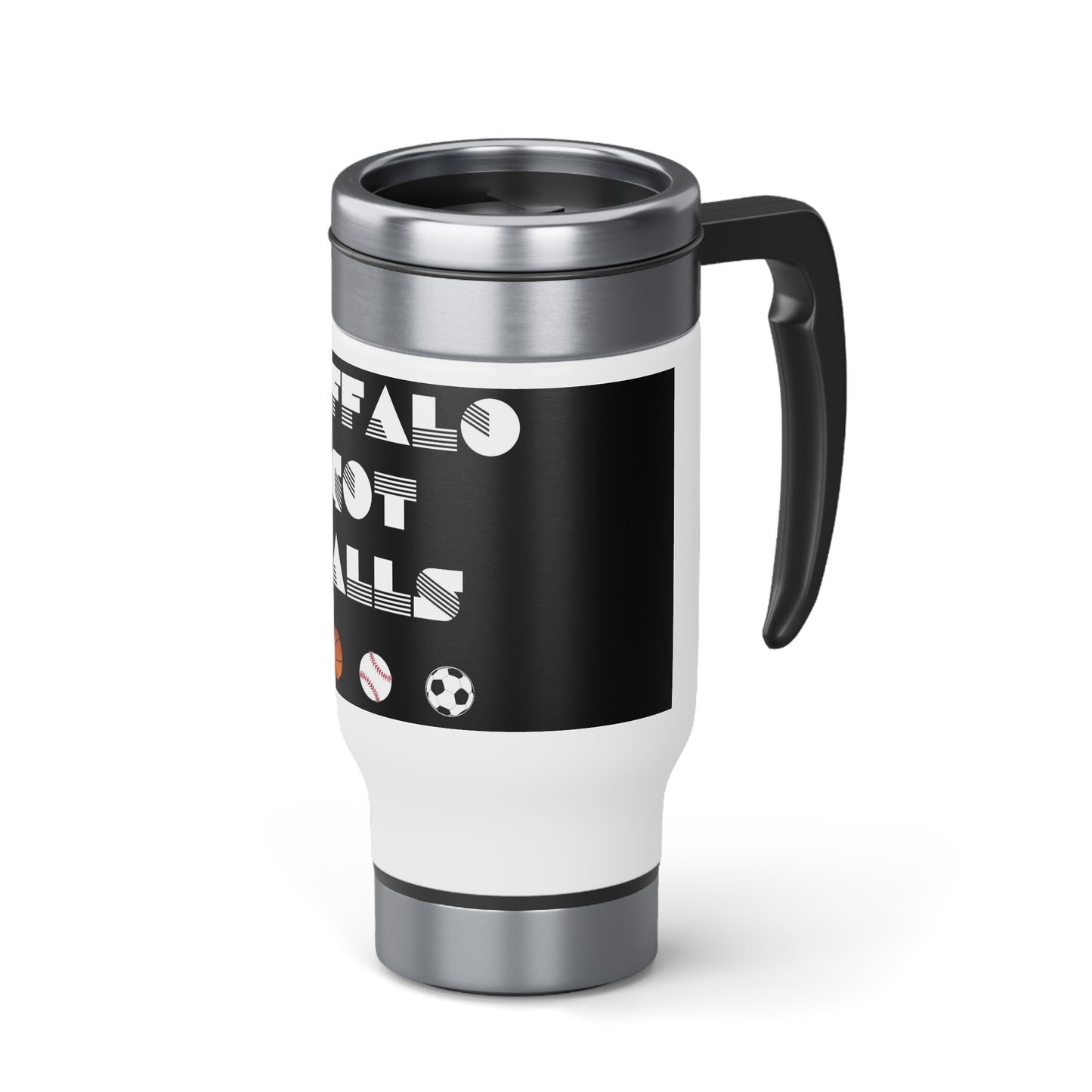 Stainless Steel Travel Mug with Handle, 14oz