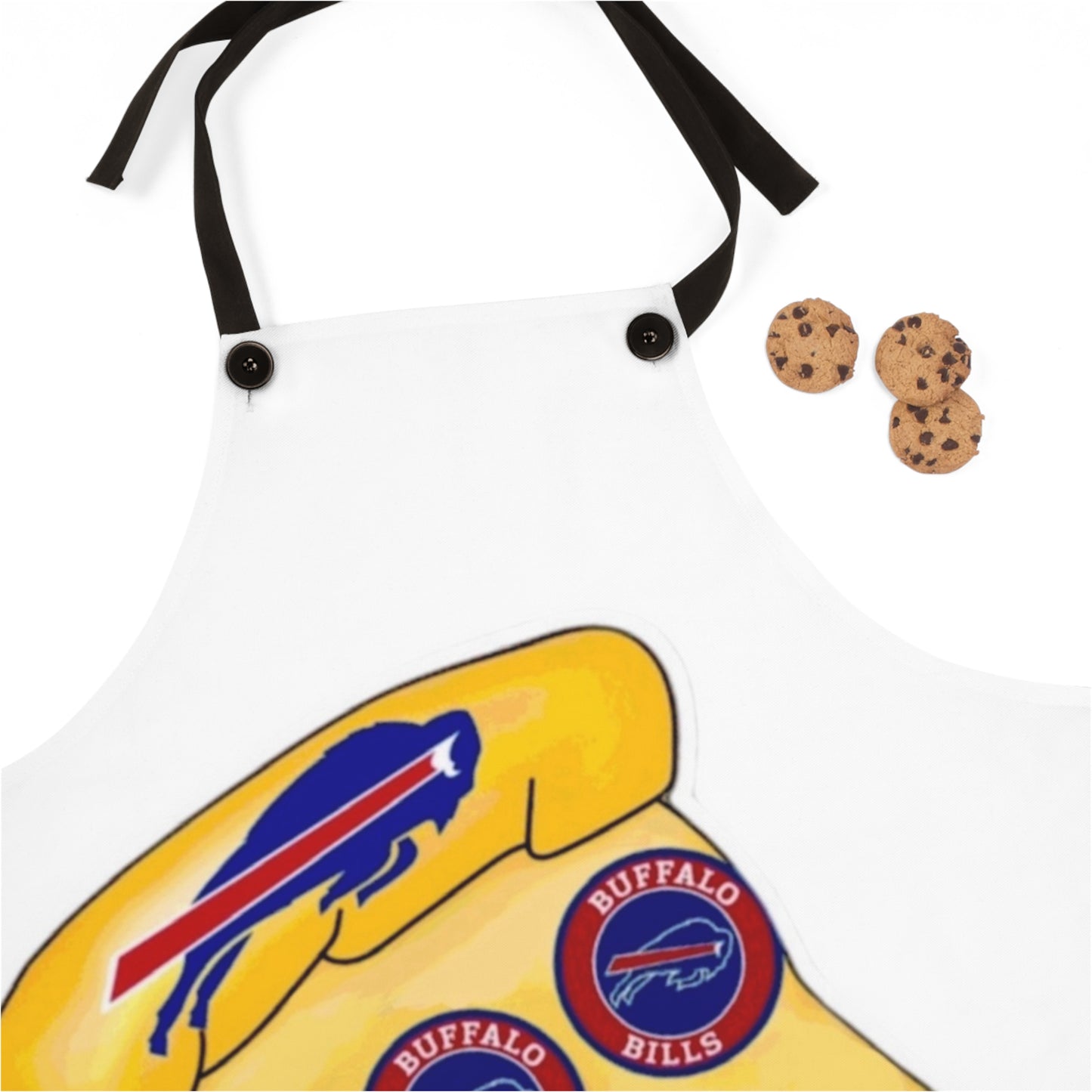 Cheesy Pepperoni Buffalo Bills Slice of Pizza Logo Cooking Apron
