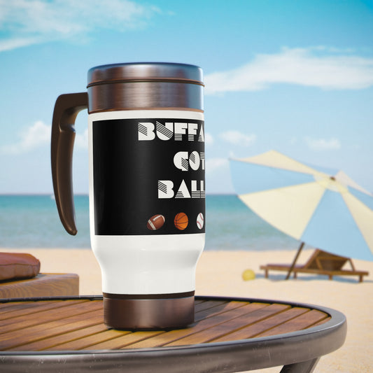 Stainless Steel Travel Mug with Handle, 14oz