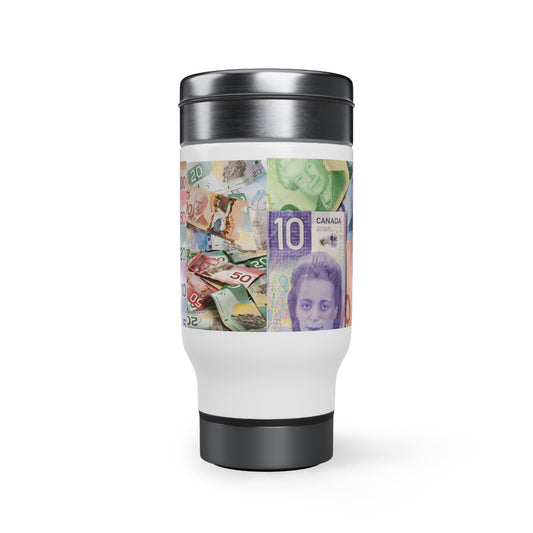 Stainless Steel Travel Mug with Handle, 14oz