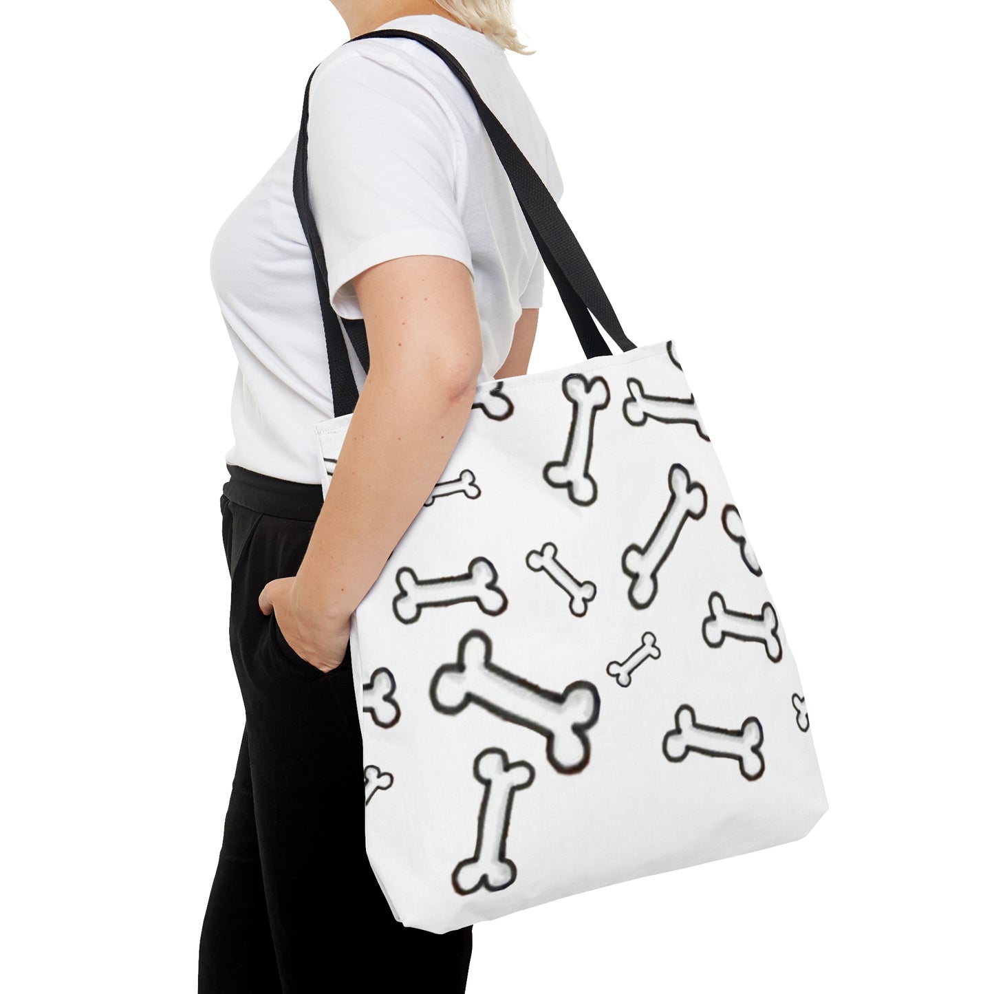 THE ALL WHITE BUFFALO TO THE BONE TOTE BAG