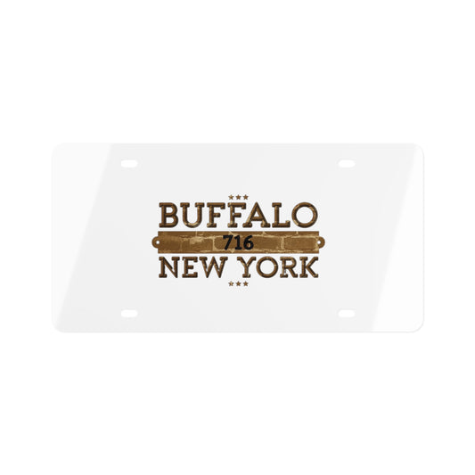 WHITE BUFFALO NEW YORK 716 LICENSE PLATE