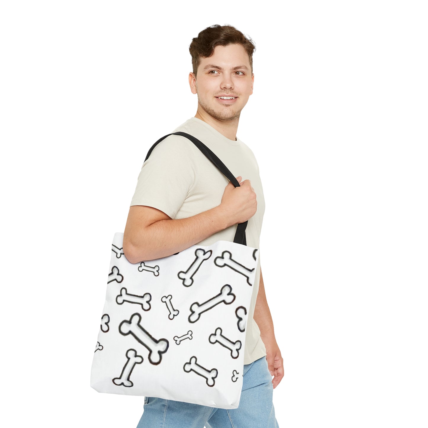 THE ALL WHITE BUFFALO TO THE BONE TOTE BAG